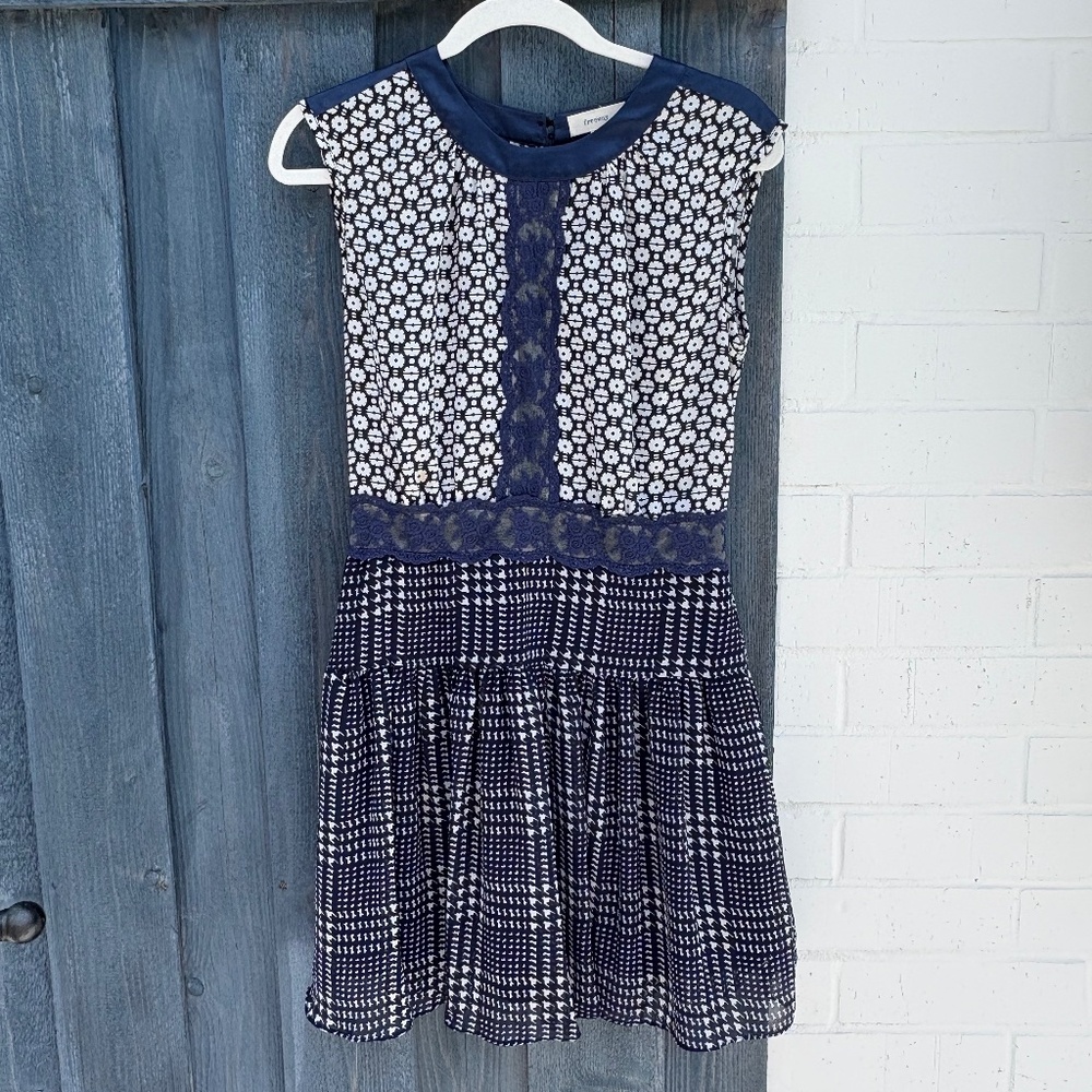 MIXED PRINT DRESS- SMALL